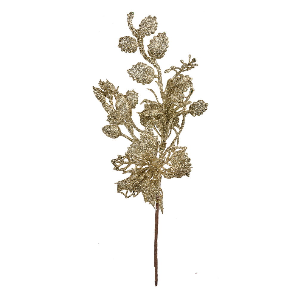 Clayre&Eef Decoratie Tak 27 cm Goudkleurig Kunststof afbeelding