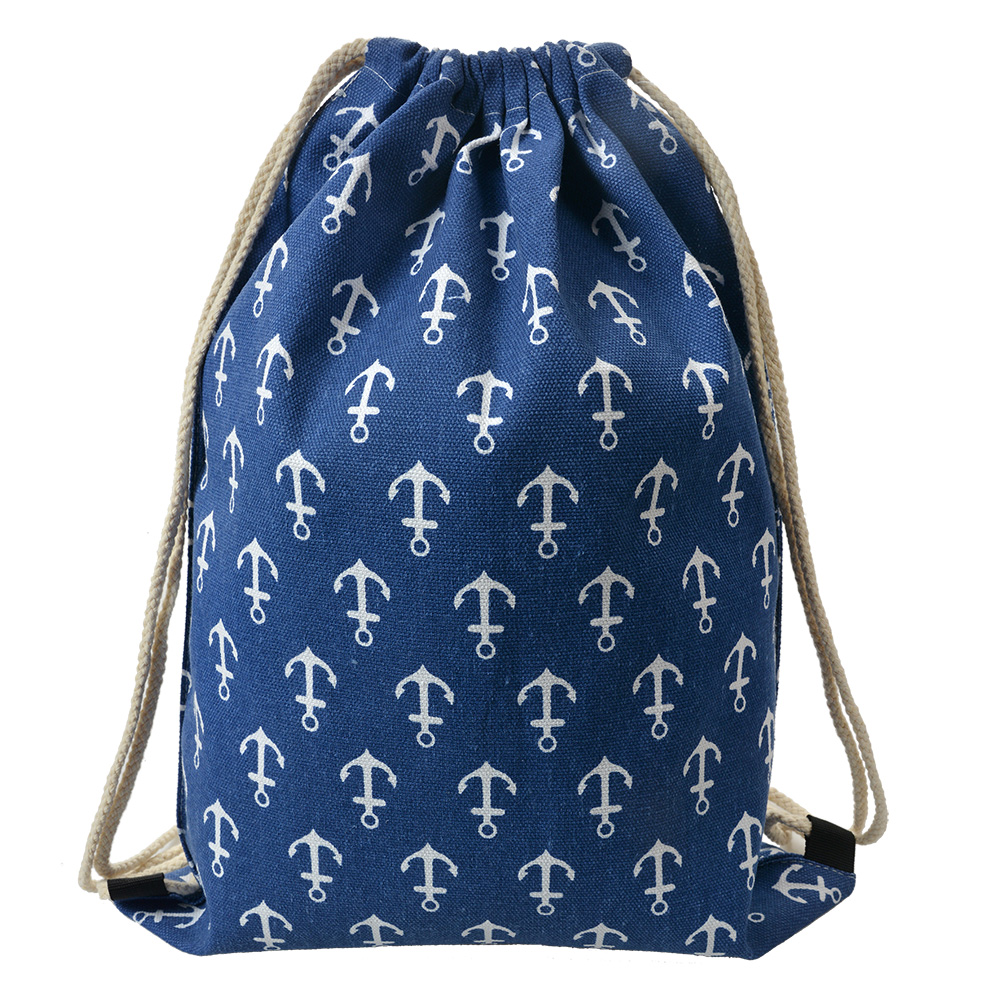 Clayre&Eef Rugzak 34x43 cm Blauw Synthetisch Ankers afbeelding