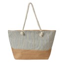 Clayre & Eef Borsa da spiaggia 55x36 cm Blu Marrone  Sintetico