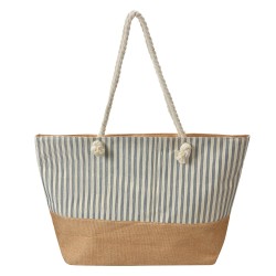 Clayre & Eef Borsa da spiaggia 55x36 cm Blu Marrone  Sintetico