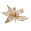 Clayre & Eef Artificial Flower Poinsettia Ø 44x37 cm Gold colored Plastic