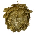 Clayre & Eef Decoratie Hanger Bloemen Ø 8x8 cm Goudkleurig Kunststof