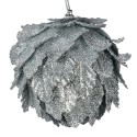 Clayre & Eef Decorative Pendant Flowers Ø 8x8 cm Silver colored Plastic