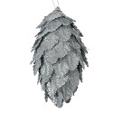 Clayre & Eef Decorative Pendant Flowers Ø 7x13 cm Silver colored Plastic