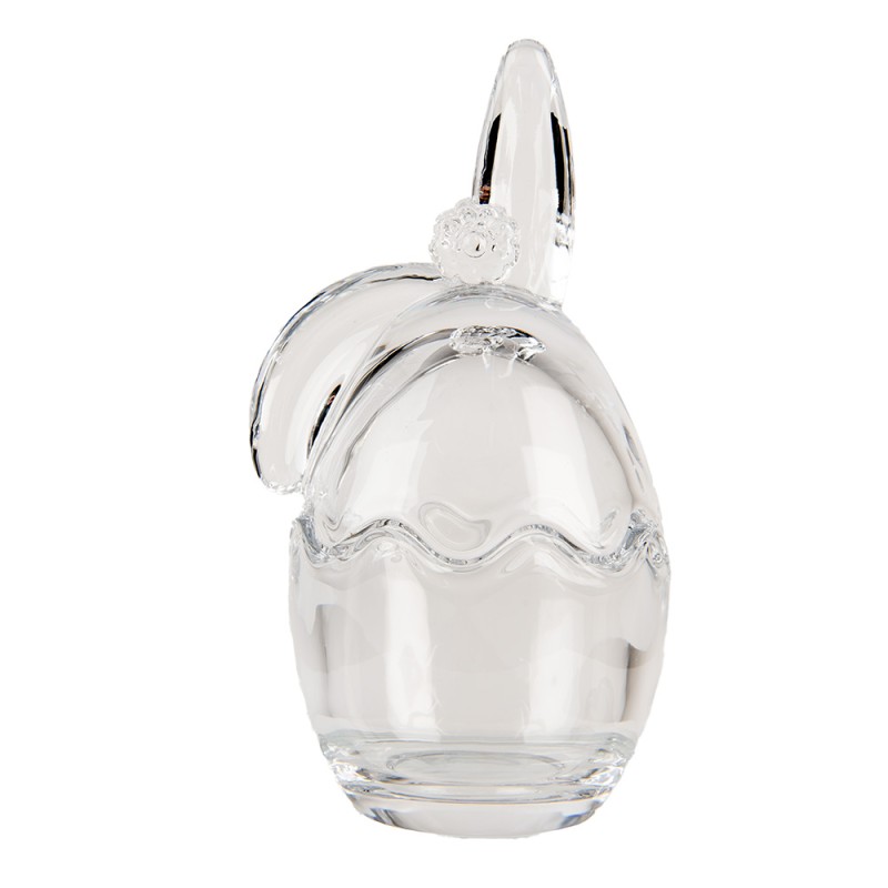 Clayre & Eef Glass Jar Egg 6x6x12 cm Transparent Glass