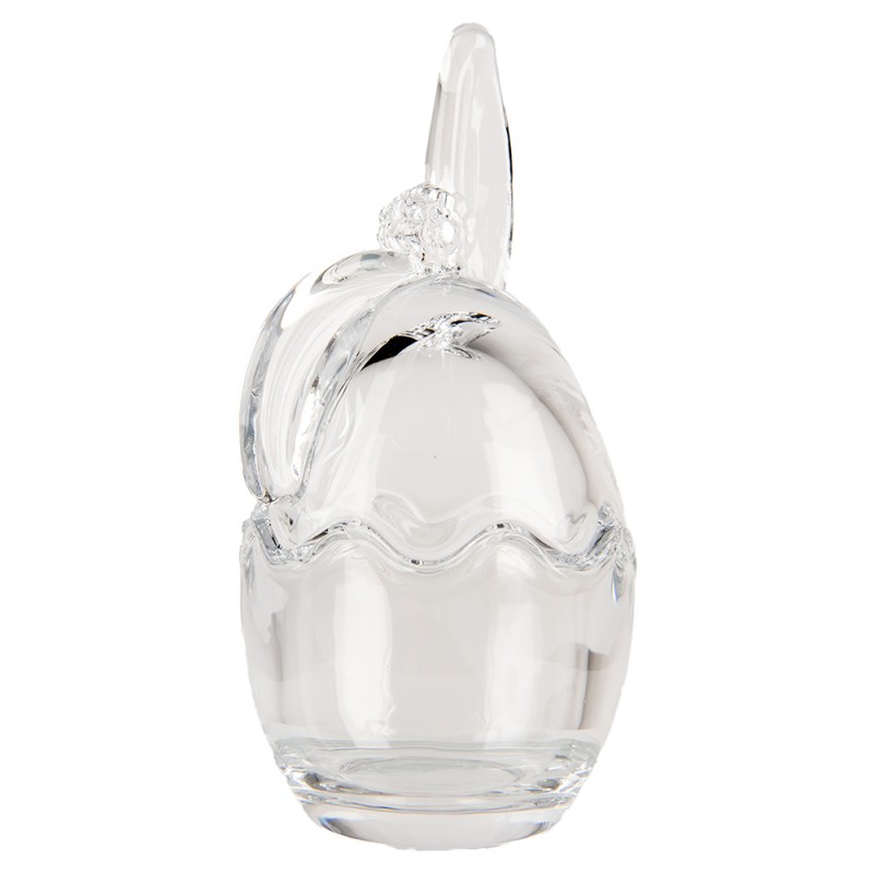 Clayre & Eef Glass Jar Egg 6x6x12 cm Transparent Glass