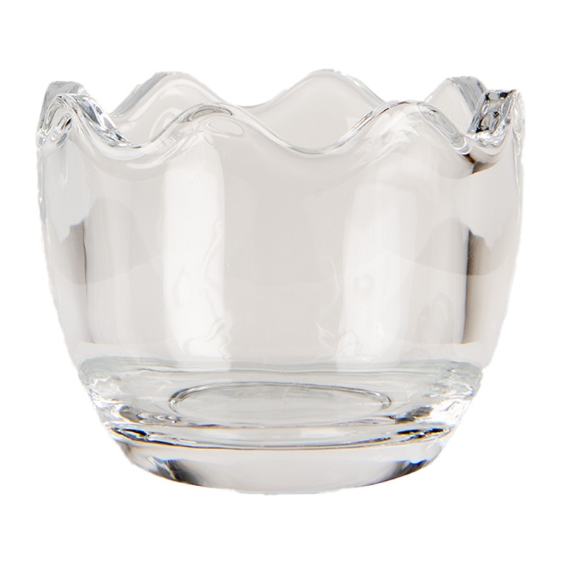 Clayre & Eef Glass Jar Egg 6x6x12 cm Transparent Glass