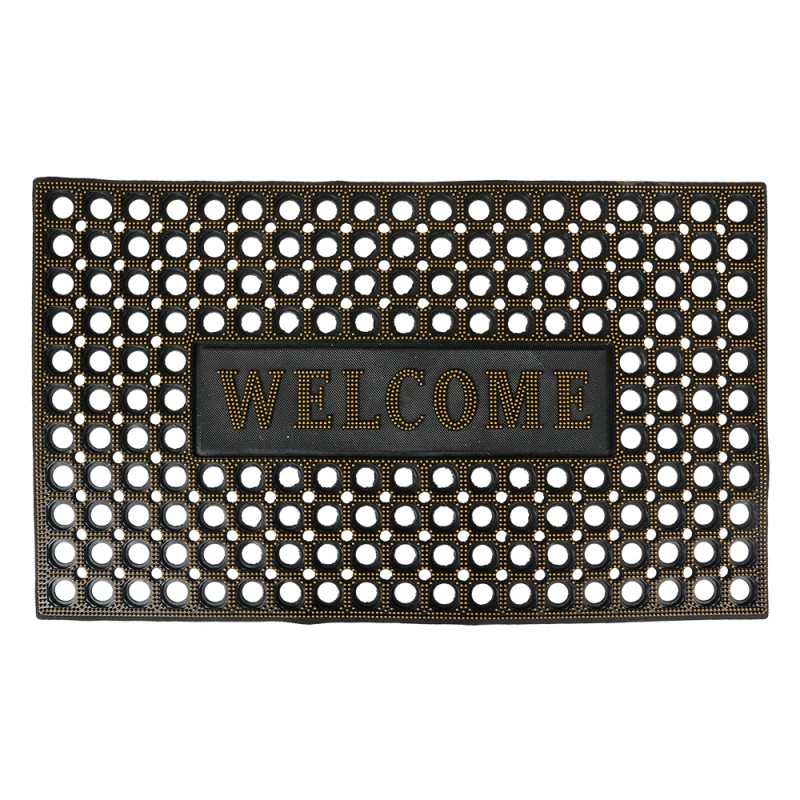 Clayre & Eef Deurmat 75x45 cm Zwart Rubber