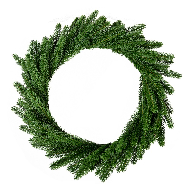 Clayre & Eef Christmas wreath Ø 63 cm Green Plastic