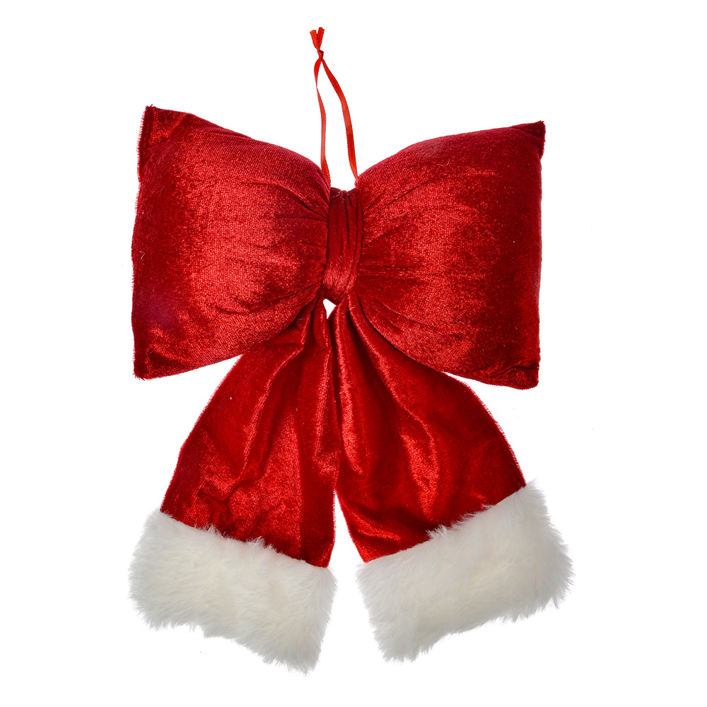 Clayre&Eef Kersthanger 22x26 cm Rood Synthetisch afbeelding