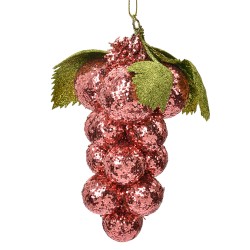 Clayre & Eef Ornamento Natalizio 8x8x14 cm Rosa Plastica