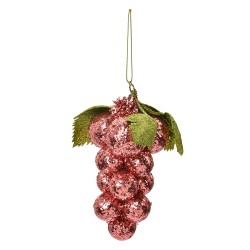 Clayre & Eef Ornamento Natalizio 8x8x14 cm Rosa Plastica