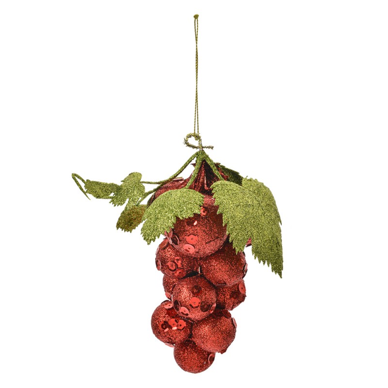 Clayre & Eef Ornamento Natalizio 8x8x14 cm Rosso Plastica