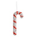 Clayre & Eef Ornamento Natalizio Bastoncino di zucchero 17 cm Bianco Rosso  Plastica
