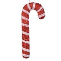 Clayre & Eef Weihnachtsanhänger Zuckerstange 8x2x17 cm Rot Kunststoff