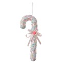 Clayre & Eef Ornamento Natalizio Bastoncino di zucchero 10x3x26 cm Bianco Plastica