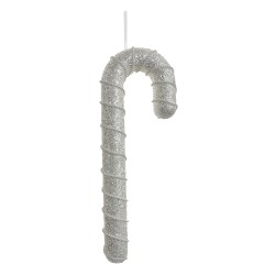 Clayre & Eef Ornamento Natalizio Bastoncino di zucchero 12x4x33 cm Bianco Plastica