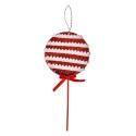 Clayre & Eef Christmas Ornament Lollipop 14x4x30 cm Red Plastic