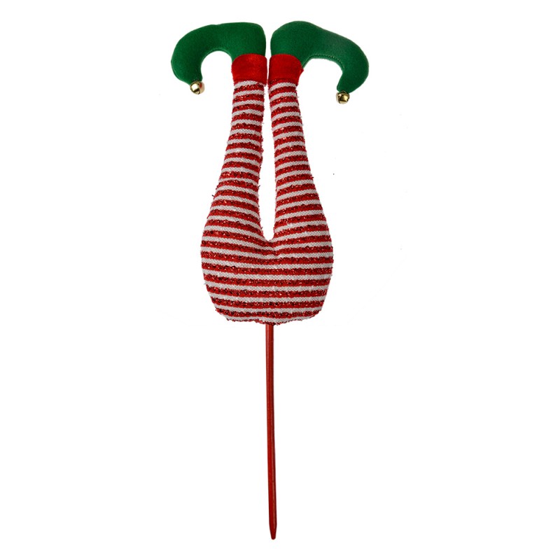 Clayre & Eef Weihnachtsdekoration Elf 52 cm Rot Stoff