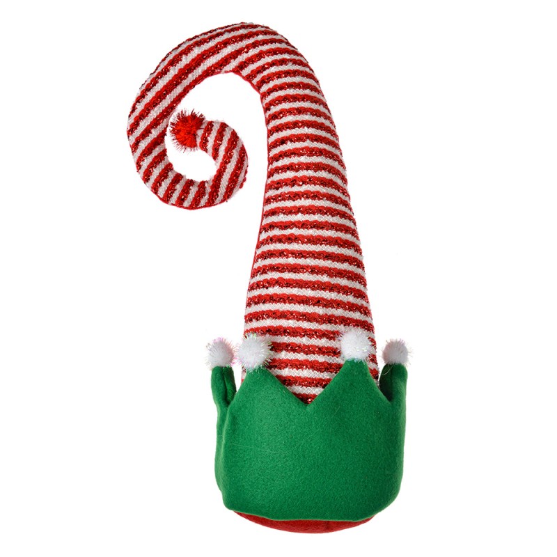 Clayre & Eef Christmas Decoration Christmas hat 35 cm Red Fabric