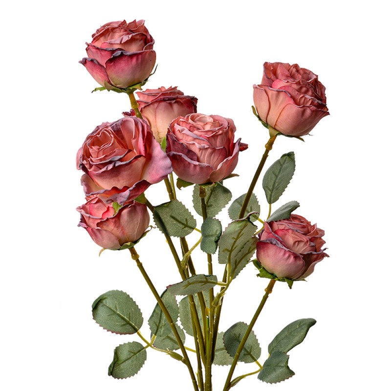 Clayre & Eef Kunstblume Rose 55 cm Rosa Kunststoff