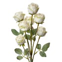 Clayre & Eef Artificial Flower Rose 55 cm White Plastic