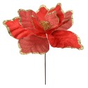 Clayre & Eef Kunstbloem Kerstster Ø 44x46 cm Rood Kunststof
