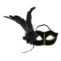 Clayre & Eef Masque vénitien 22x9x21 cm Noir Polyester