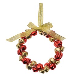Clayre & Eef Christmas Ornament Ø 11 cm Red Metal