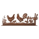 Clayre & Eef Decorative Figurine Chicken 41x5x14 cm Brown Metal