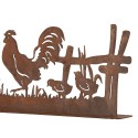 Clayre & Eef Decorative Figurine Chicken 41x5x14 cm Brown Metal