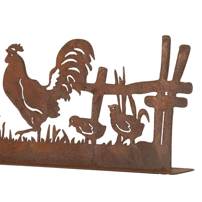 Clayre & Eef Decorative Figurine Chicken 41x5x14 cm Brown Metal