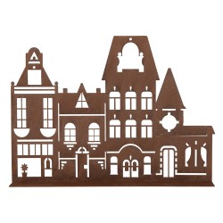 Clayre & Eef Decorative Figurine House 29x5x21 cm Brown Metal