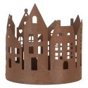 Clayre & Eef Decorative Figurine Set of 3 House  Ø 16/ Ø 11 / Ø 10 cm Brown Metal