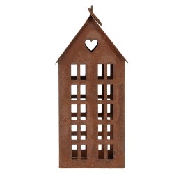 Clayre & Eef Decorative Figurine House 13x11x30 cm Brown Metal