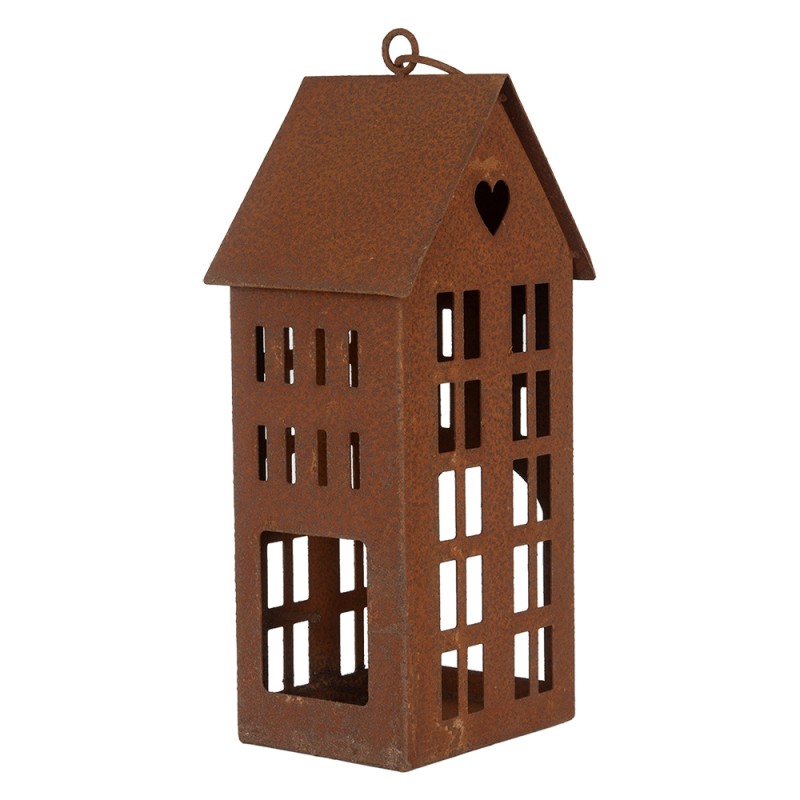 Clayre & Eef Figurine décorative Maison 13x11x30 cm Marron Métal