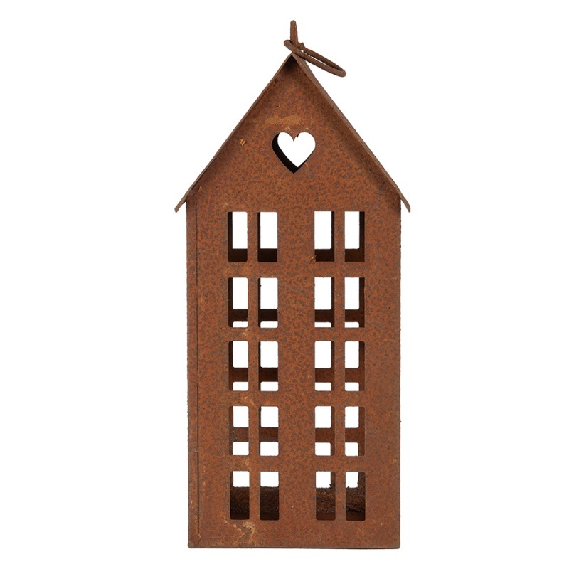 Clayre & Eef Figurine décorative Maison 13x11x30 cm Marron Métal