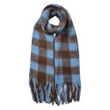 Clayre & Eef Sciarpa invernale da donna 39x200 cm Blu Sintetico