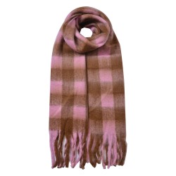 Clayre & Eef Sciarpa invernale da donna 39x200 cm Rosa Sintetico