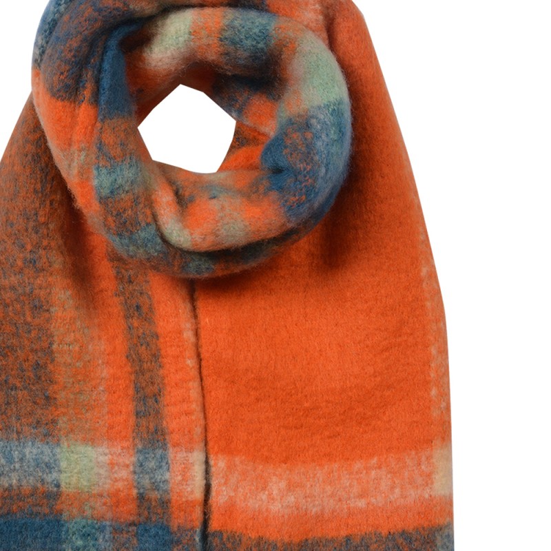 Clayre & Eef Winter Scarf Women 35x212 cm Orange Synthetic