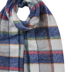 Clayre & Eef Sciarpa invernale da donna 50x200 cm Blu Sintetico