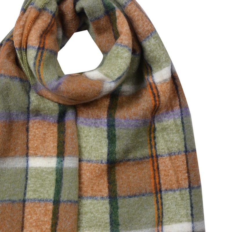 Clayre & Eef Sciarpa invernale da donna 50x200 cm Verde Sintetico