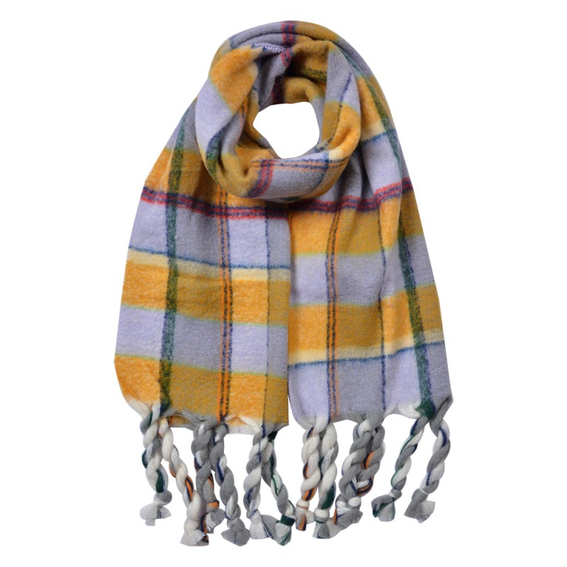 Clayre & Eef Winter Scarf Women 50x200 cm Yellow Synthetic