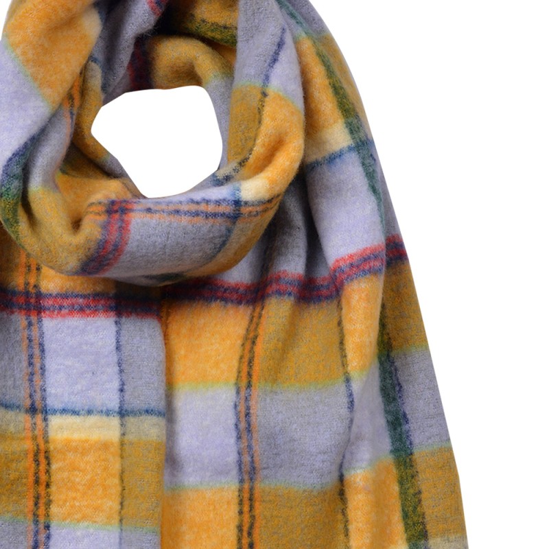 Clayre & Eef Winter Scarf Women 50x200 cm Yellow Synthetic