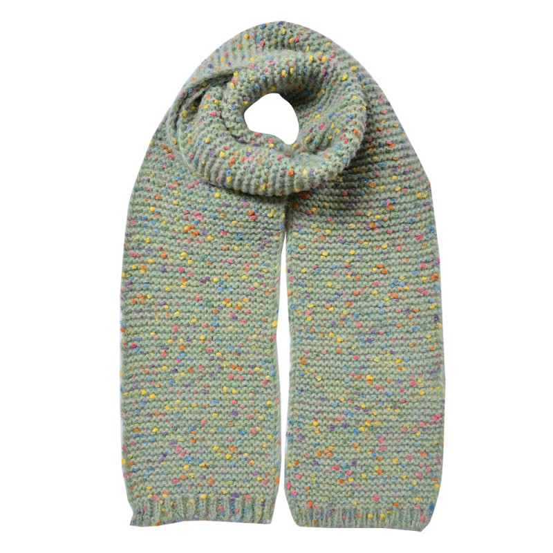 Clayre & Eef Écharpe d'hiver femmes 14x146 cm Vert Synthétique
