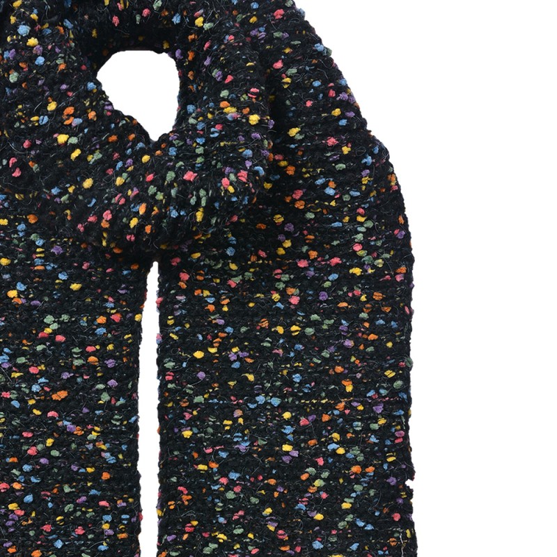 Clayre & Eef Sciarpa invernale da donna 14x146 cm Nero Sintetico