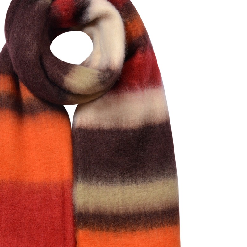 Clayre & Eef Sciarpa invernale da donna 37x210 cm Marrone Sintetico