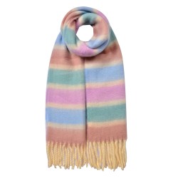 Clayre & Eef Écharpe d'hiver femmes 37x210 cm Violet Synthétique