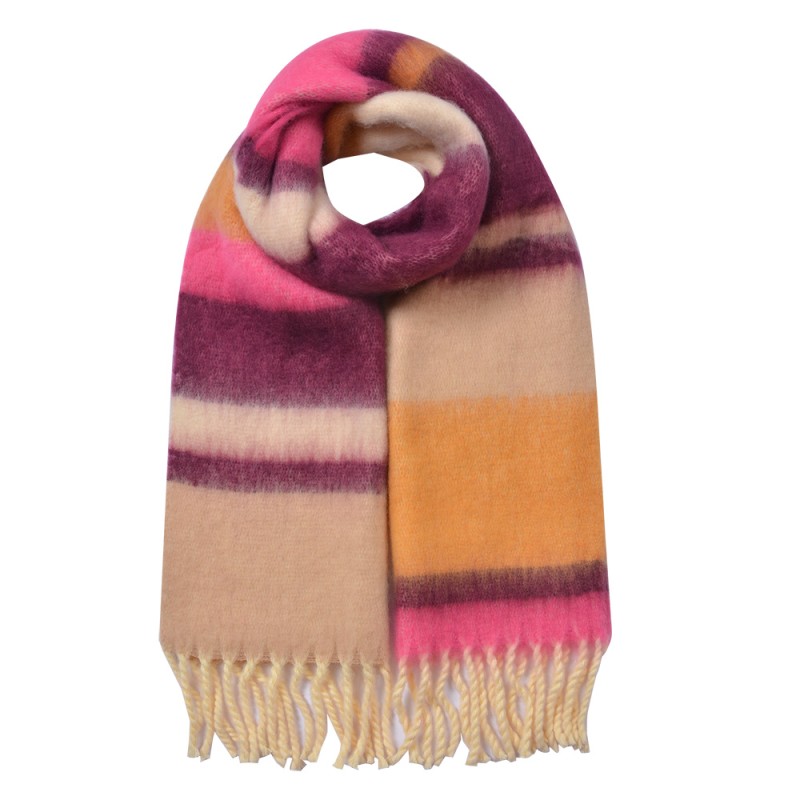 Clayre & Eef Sciarpa invernale da donna 37x210 cm Giallo Sintetico