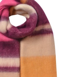 Clayre & Eef Écharpe d'hiver femmes 37x210 cm Jaune Synthétique